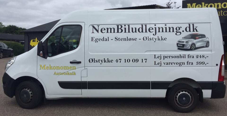 Biludlejning – Stor varevogn – Kun 649,-
